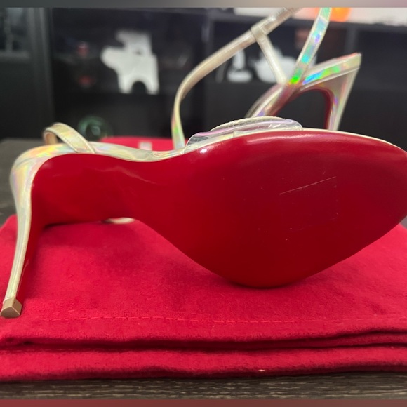 Christian Louboutin Metallic Rosalie Heels - Picture 5 of 10